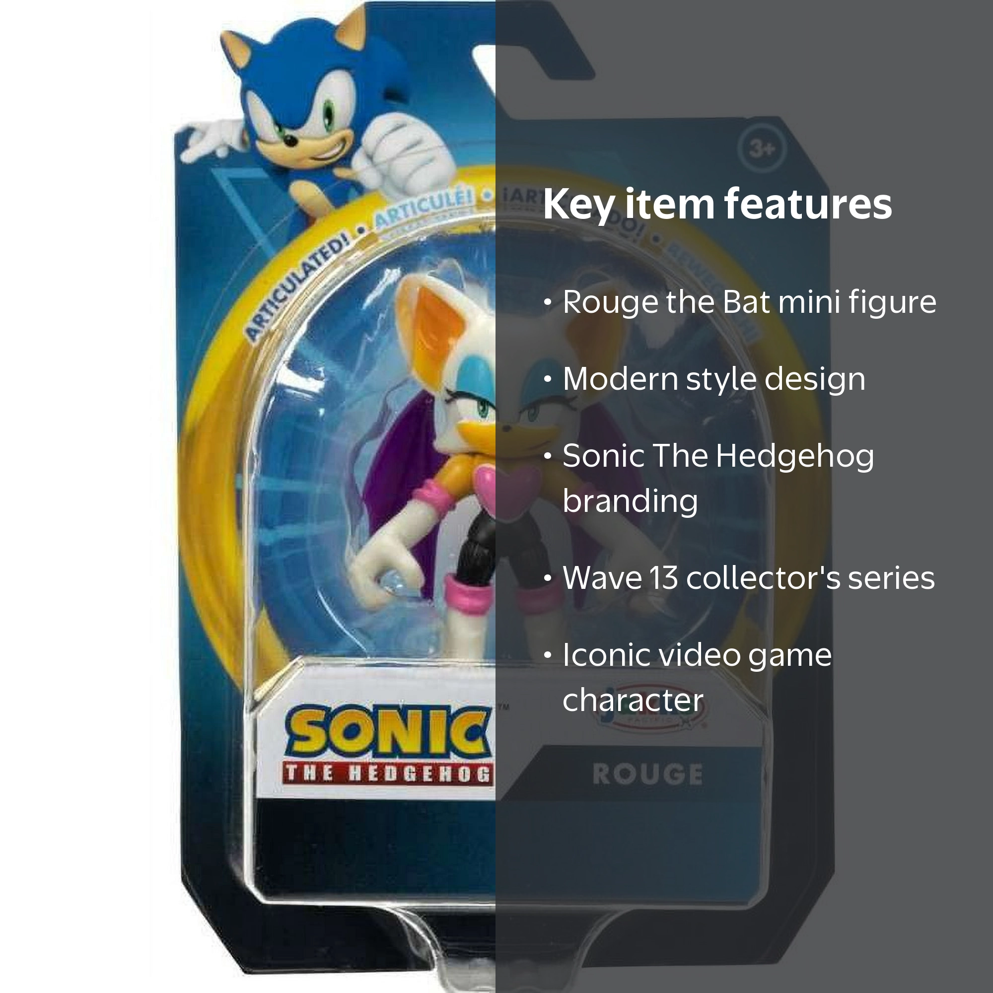 Sonic the Hedgehog Mini Figure Wave 13 Rouge Modern - Walmart.com