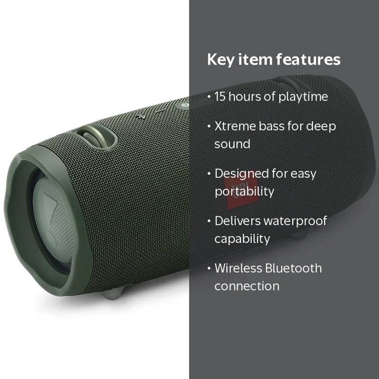JBL Xtreme 2 Portable Waterproof Wireless Bluetooth Speaker, 15h