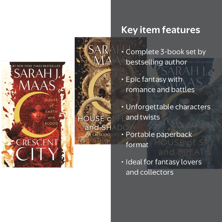 Crescent City Paperback Book Set – House of Earth and Blood, House