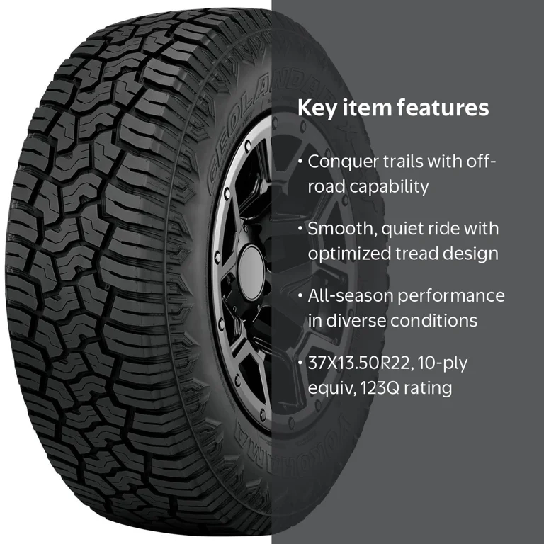 Yokohama Geolandar X-AT 37X13.50R22/10 123Q BW All Season Tire