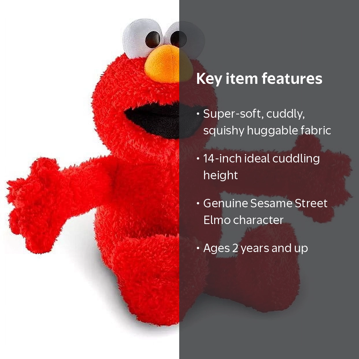 Spirit, Sesame Street Elmo Stuffed Animal, 14 inch Plush Pal, Red