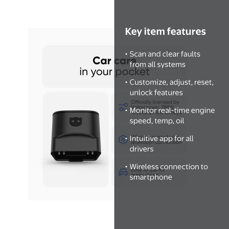 OBDeleven, Auto Diagnostic Car Scan Tool, Bluetooth, iOS Android