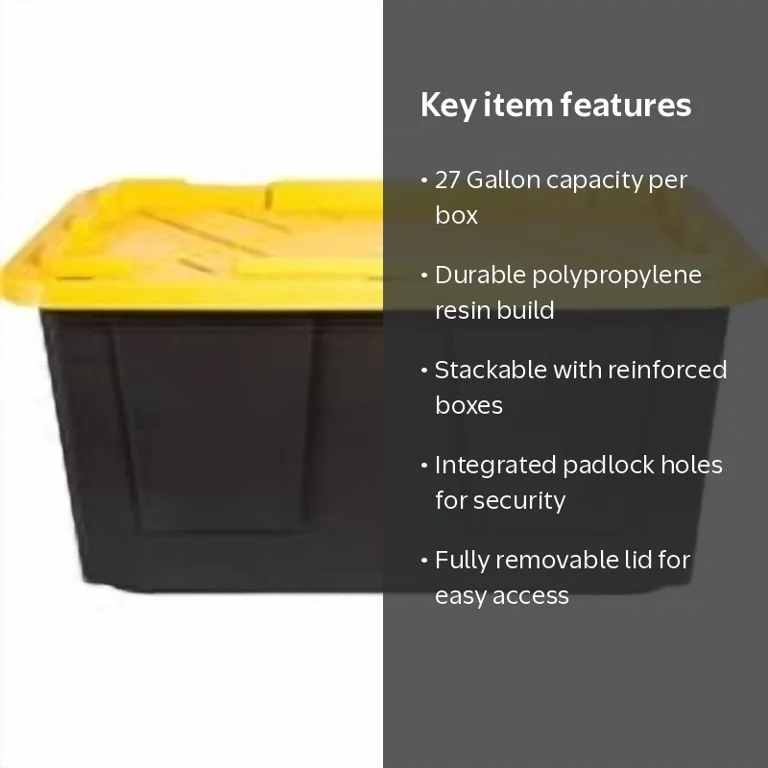 2-pack Greenmade Storage Box - Stackable Plastic, Rectangular