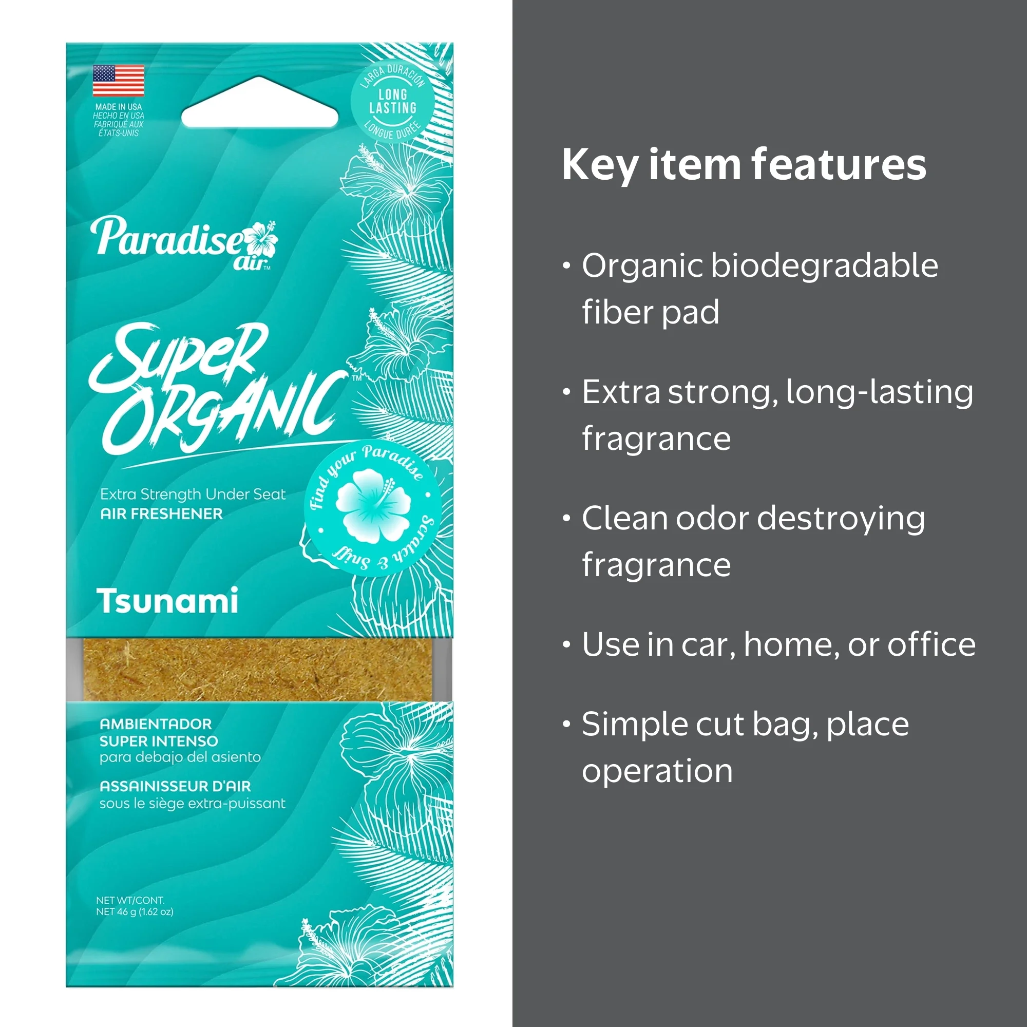 Paradise Air Super Organic Extra Strength Air Freshener, Net
