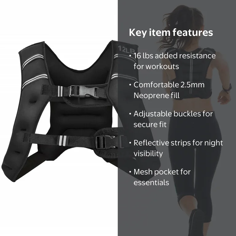 フリーチェスト　BE/BK/WAL/WH Costway 16LBS Weighted Vest for Walking & Body Exercise
