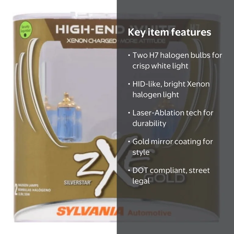 h7〜  Sylvania, Headlight Bulb, H7 SilverStar zXe Gold, Pack of 2