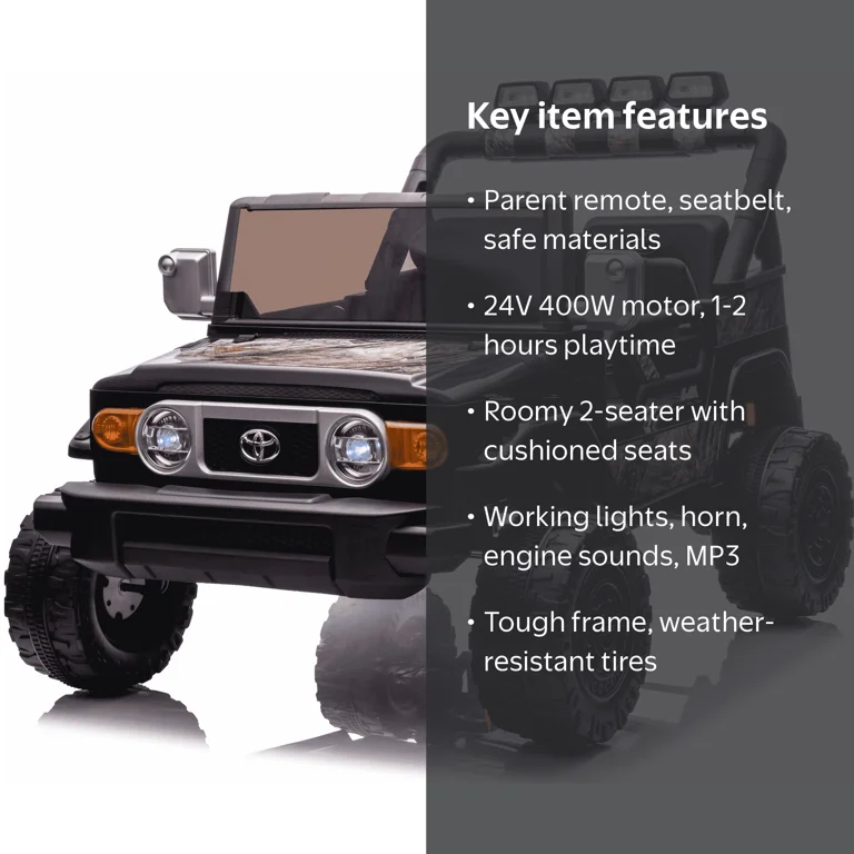 Licensed Toyota 24V 2 Seater Ride on Toys, Powered Ride on Truck