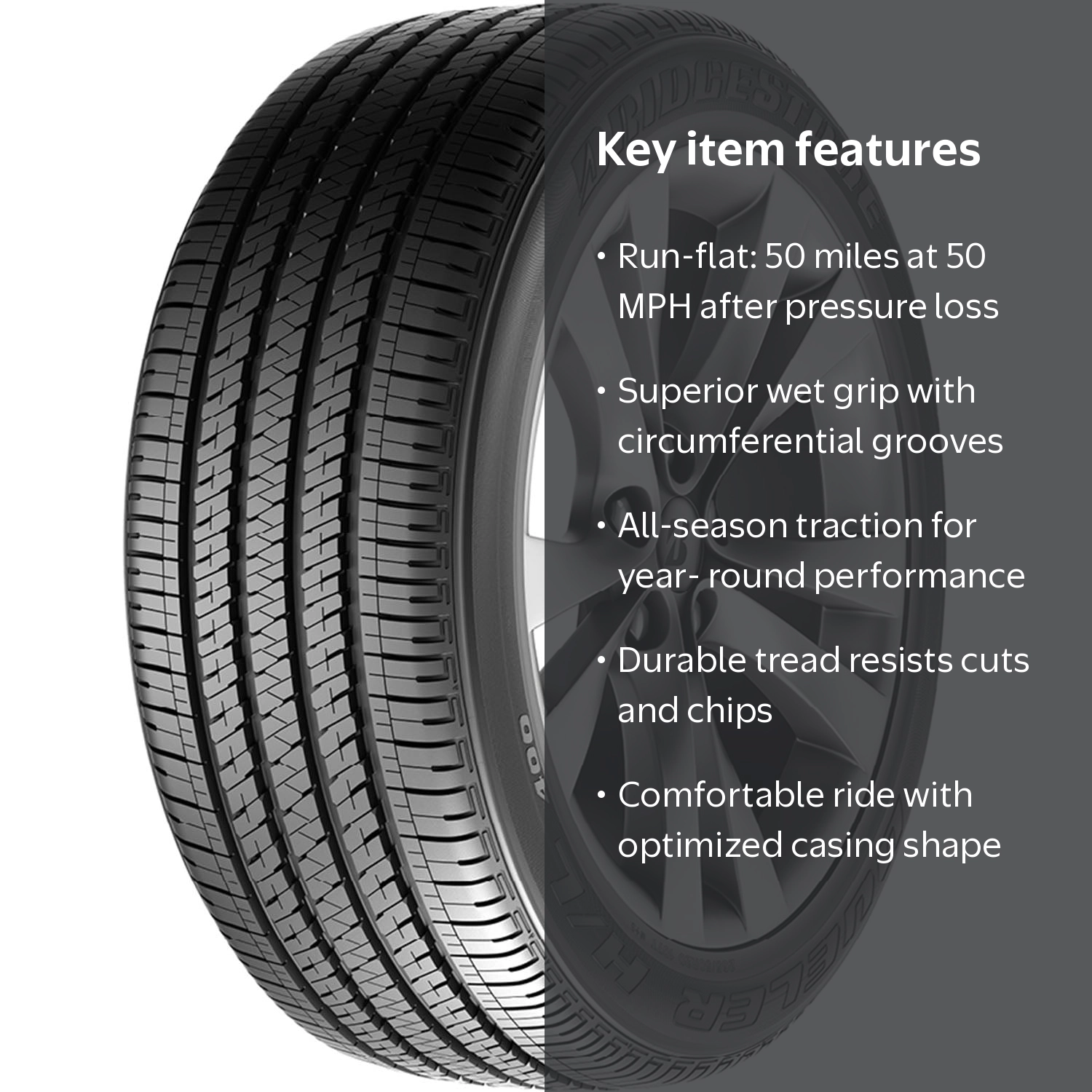 Bridgestone, Passenger Tire, Dueler H/L 400 255/55R17 104V, All