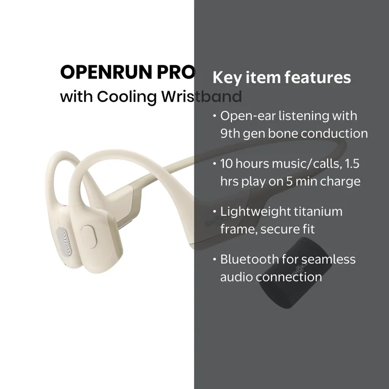 Shokz OpenRun Pro Bone Conduction Bluetooth Headphones for Sports
