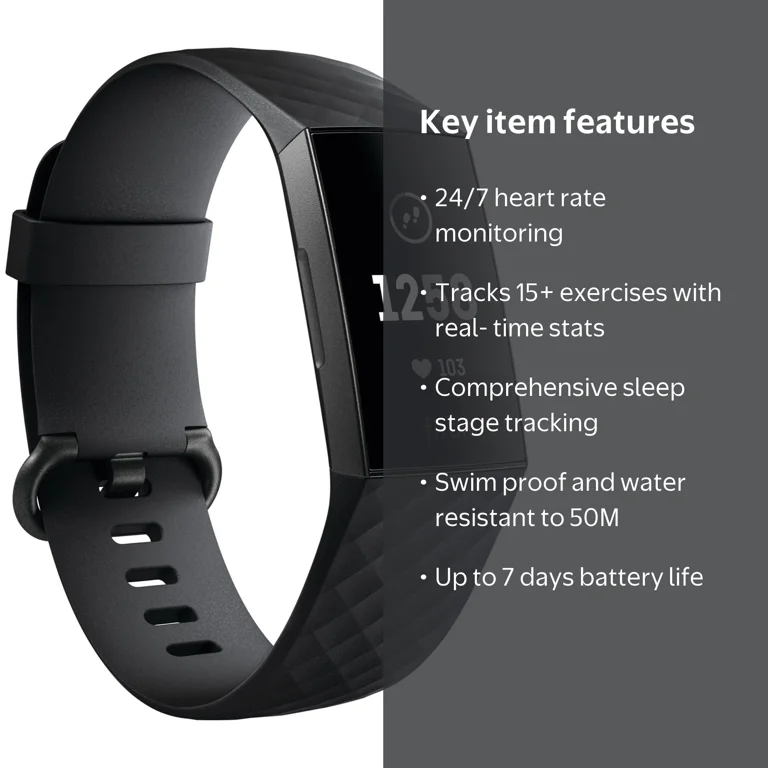 m*g様 Fitbit charge3 Fitbit Charge 3, Adult Electronic Fitness Activity Tracker
