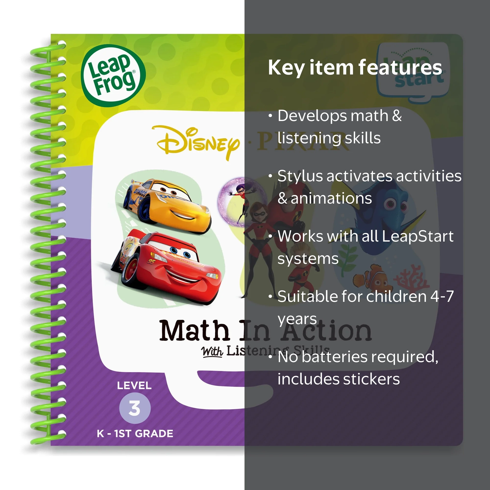LeapFrog, LeapStart Pixar Math in Action with Listening Skills