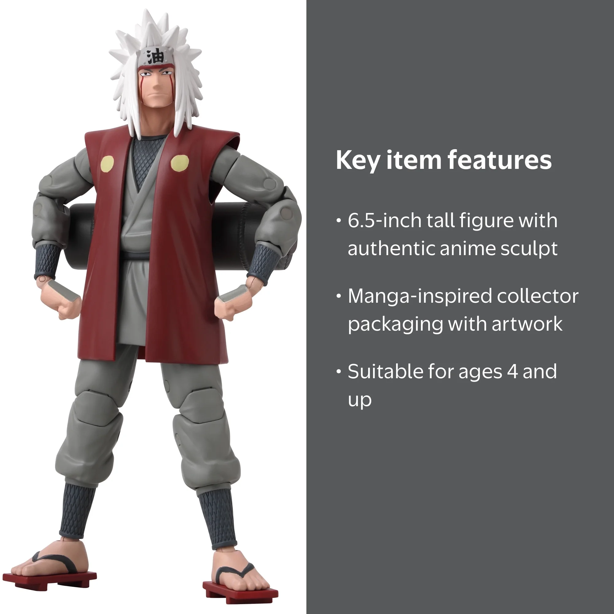 Anime Heroes, Naruto Jiraiya, 6.5 inch Action Figure - Walmart.com