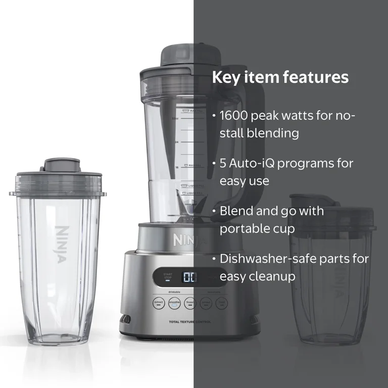 Ninja TWISTi, High-Speed Blender DUO with Total Texture Control
