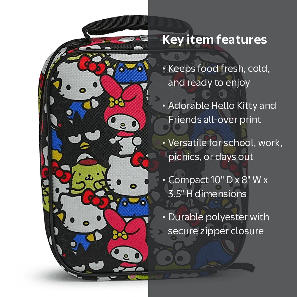Sanrio Hello Kitty Kids Lunch Box: Insulated Keroppi, Kuromi