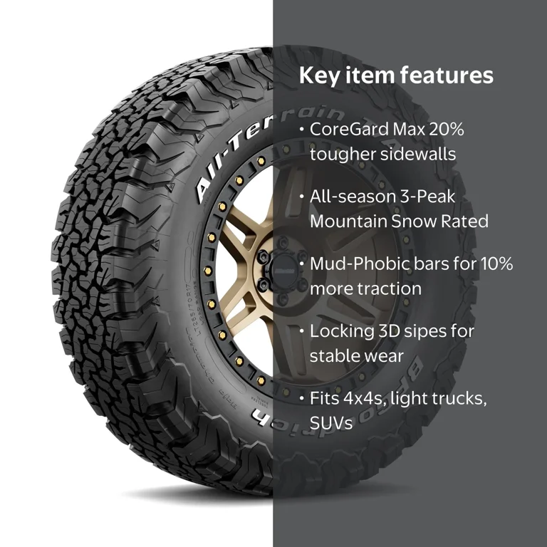 Free Shipping! BF Goodrich All-Terrain T/A KO2 All-Season LT255
