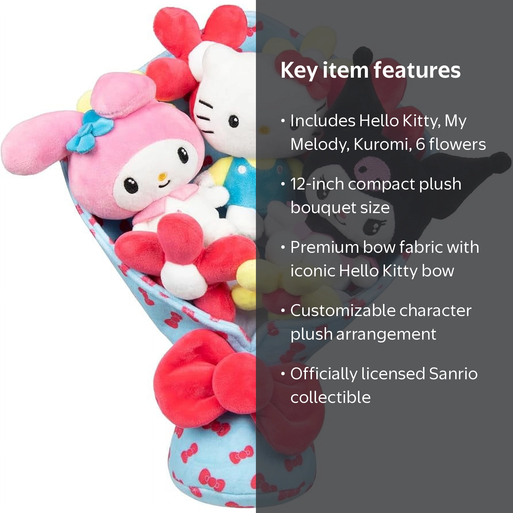 Jazwares, Hello Kitty Plush Bouquet, 12-inch, 9 Plush Included