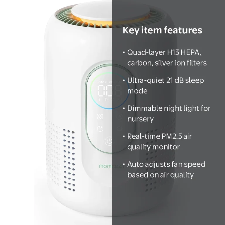 Momcozy, Nursery Air Purifier, 4-Filter System with HEPA and