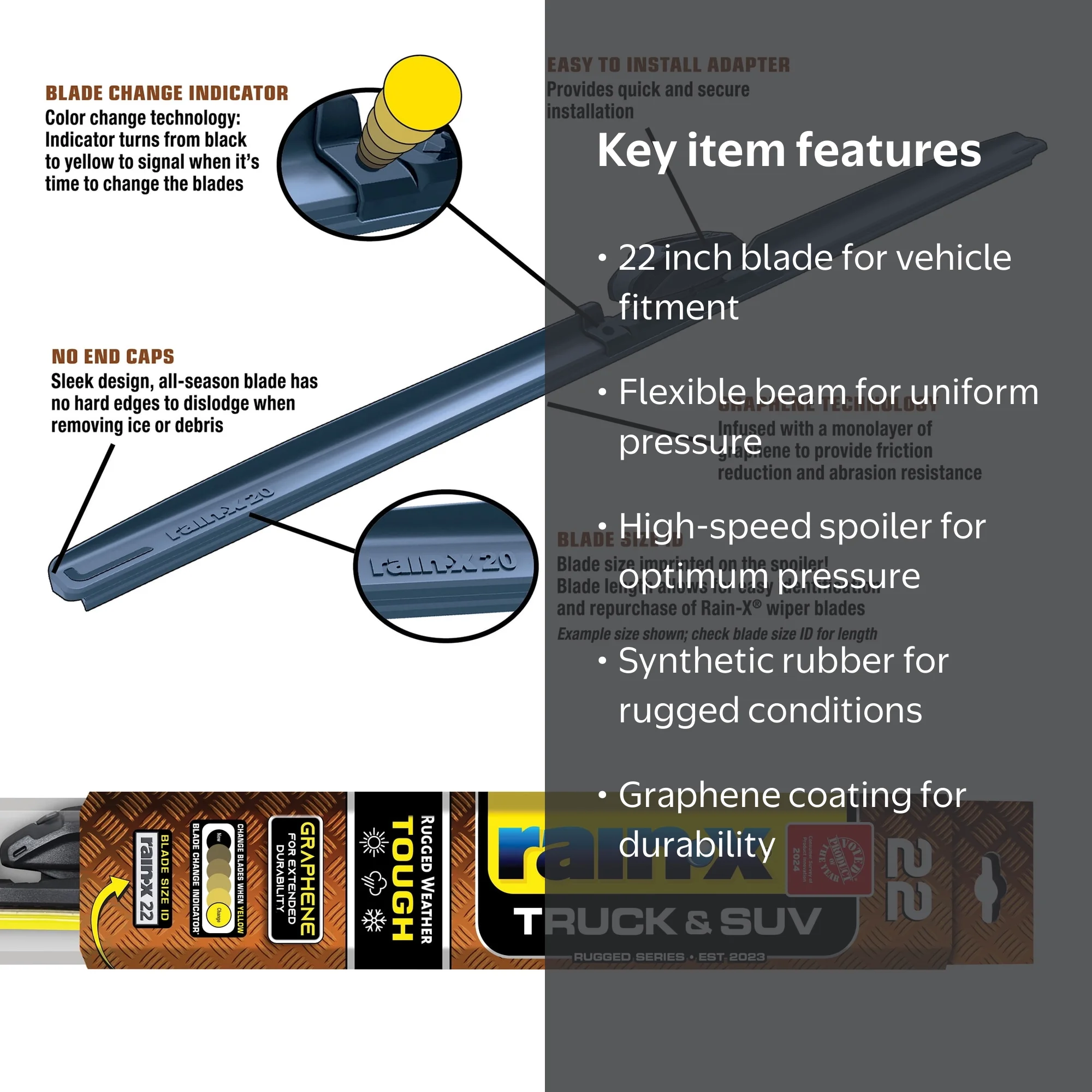 Rain-X, Wiper Blade, 22-Inch Passenger, Durability - Walmart.com