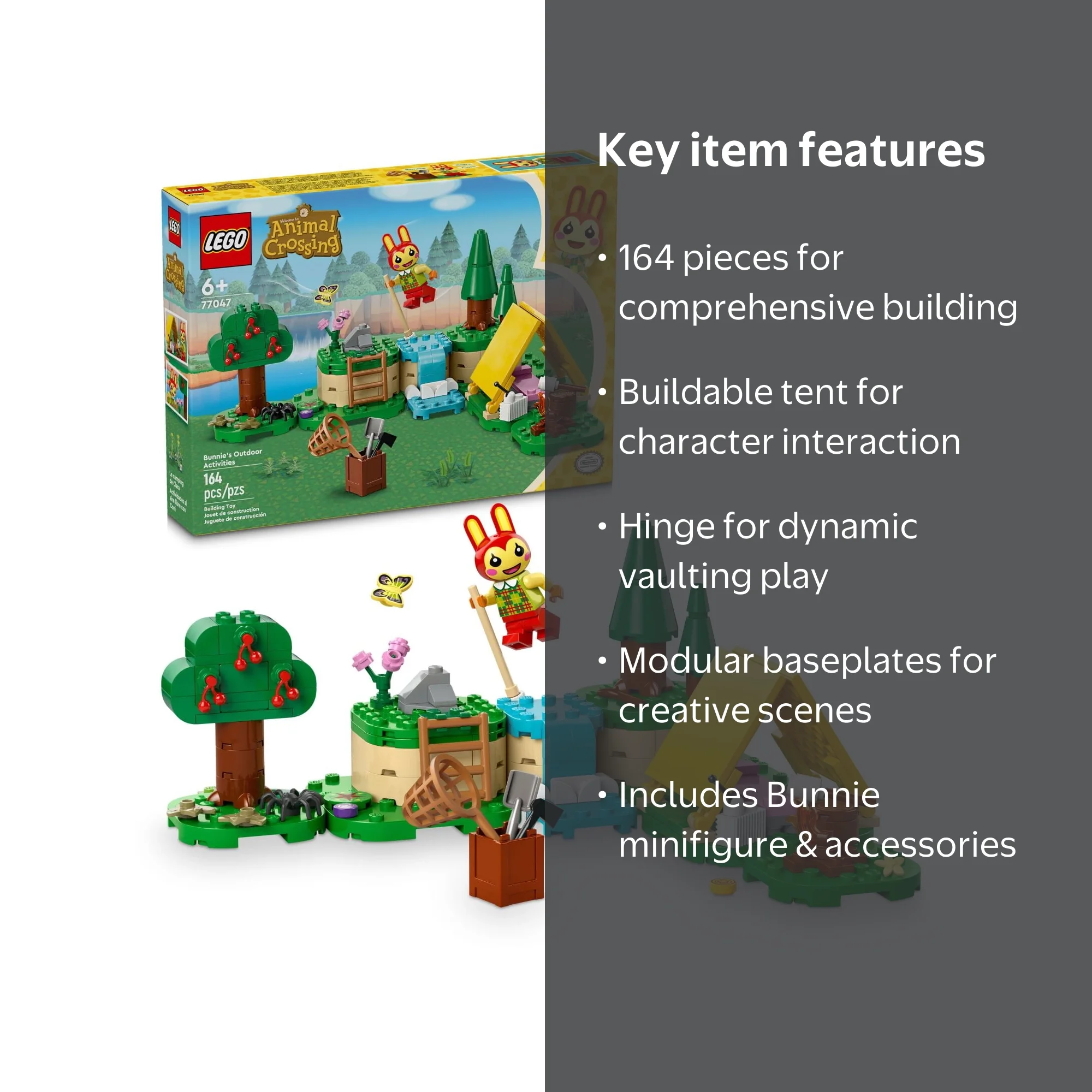 LEGO, Animal Crossing Build Kit, 77047, Creative Outdoor Playset