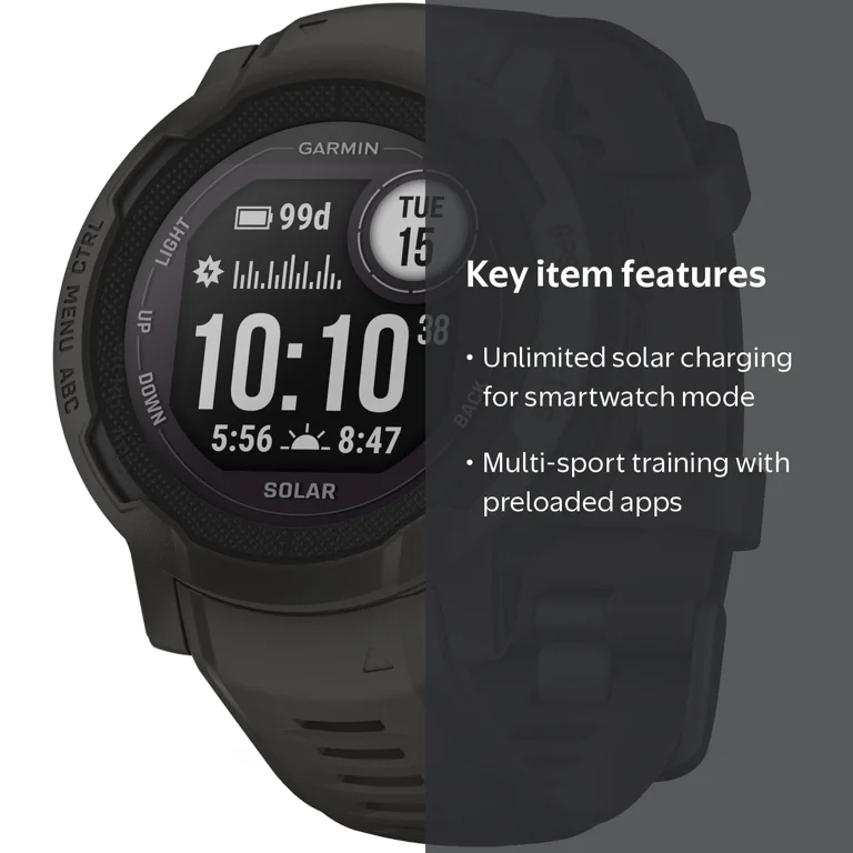 Free Shipping! Garmin Tactical Instinct 2 Solar Standard Edition