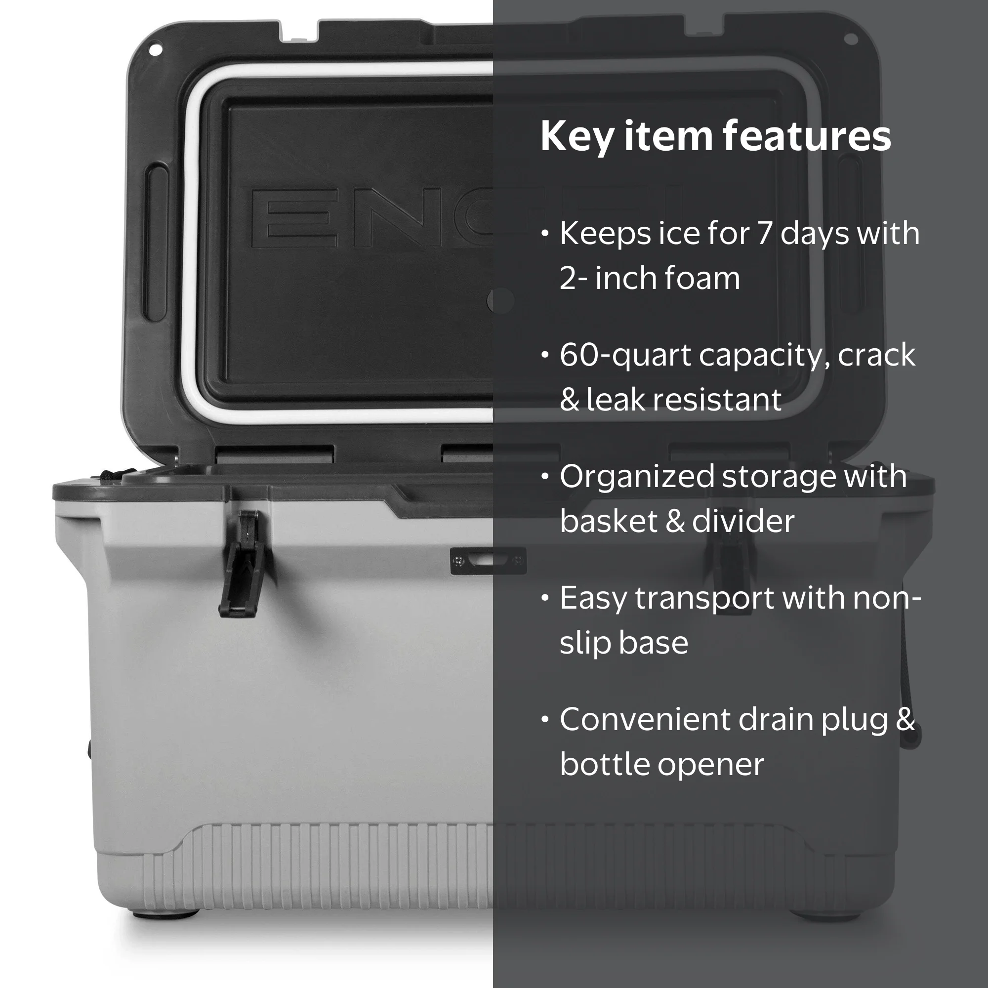 カイル ENGEL 60 Qt UltraLite Cooler - High-Performance, Leak-Resistant