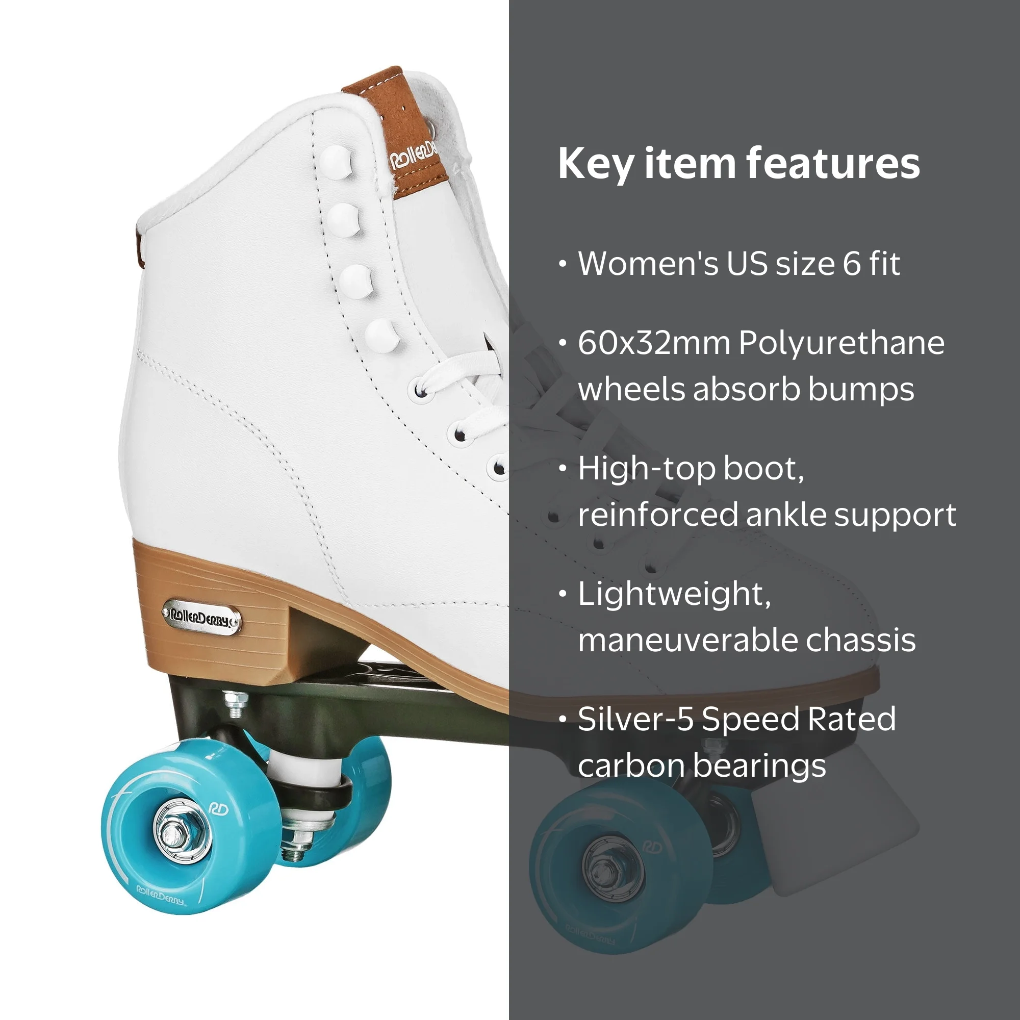 Roller Derby Rush 72 Women's Quad Roller Skates Size 6 - Walmart.com