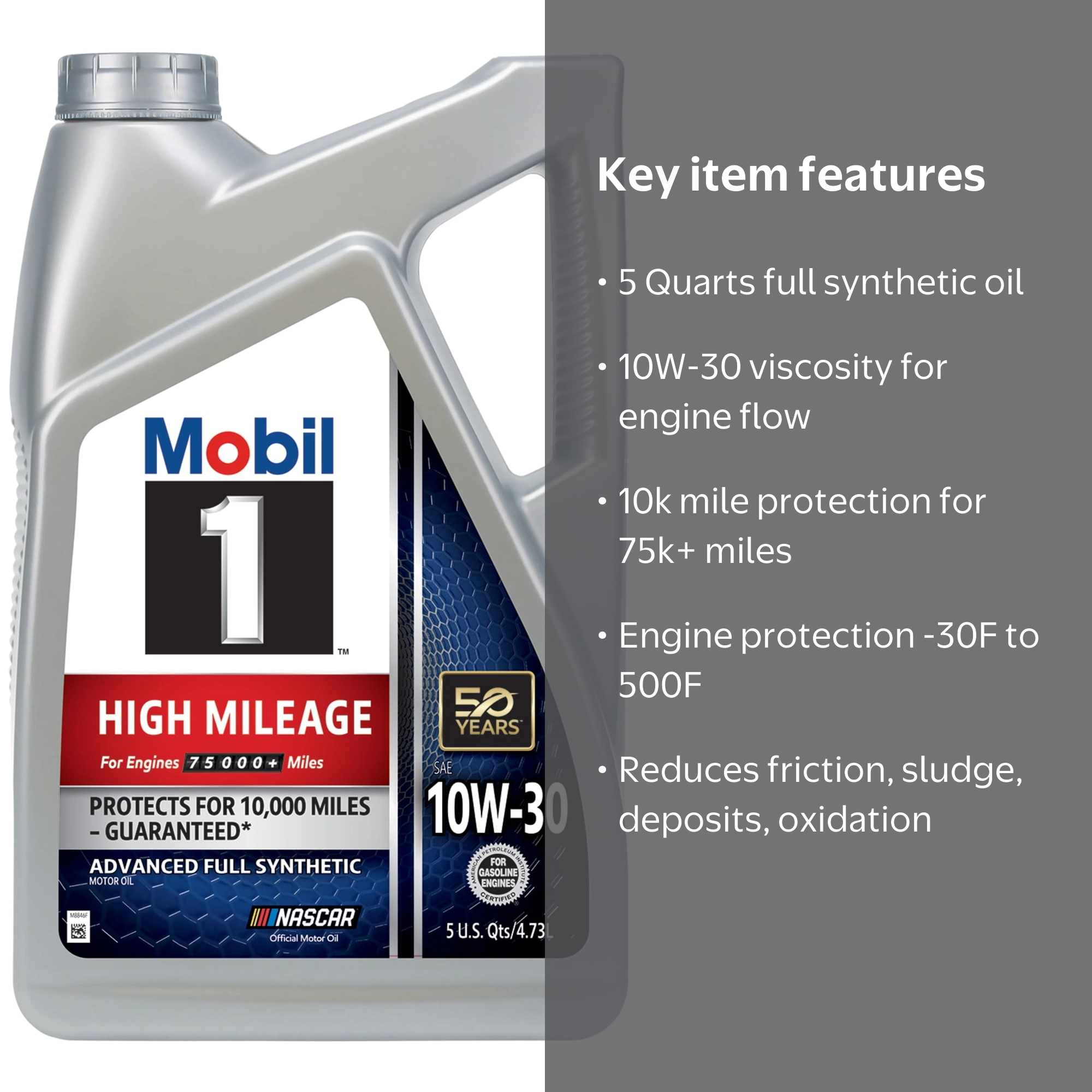 Mobil 1 High Mileage 10W-30 | Tractor transmission oil - Walmart