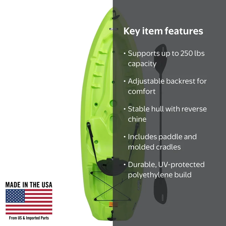 Lifetime Daylite 8ft Sit-on-Top Kayak with Paddle, 250lb Weight