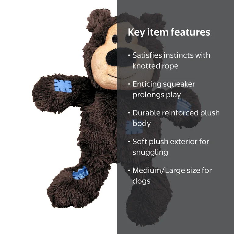 KONG® Wild Knots Internal Knotted Rope Skeleton Dog Toy, Bear