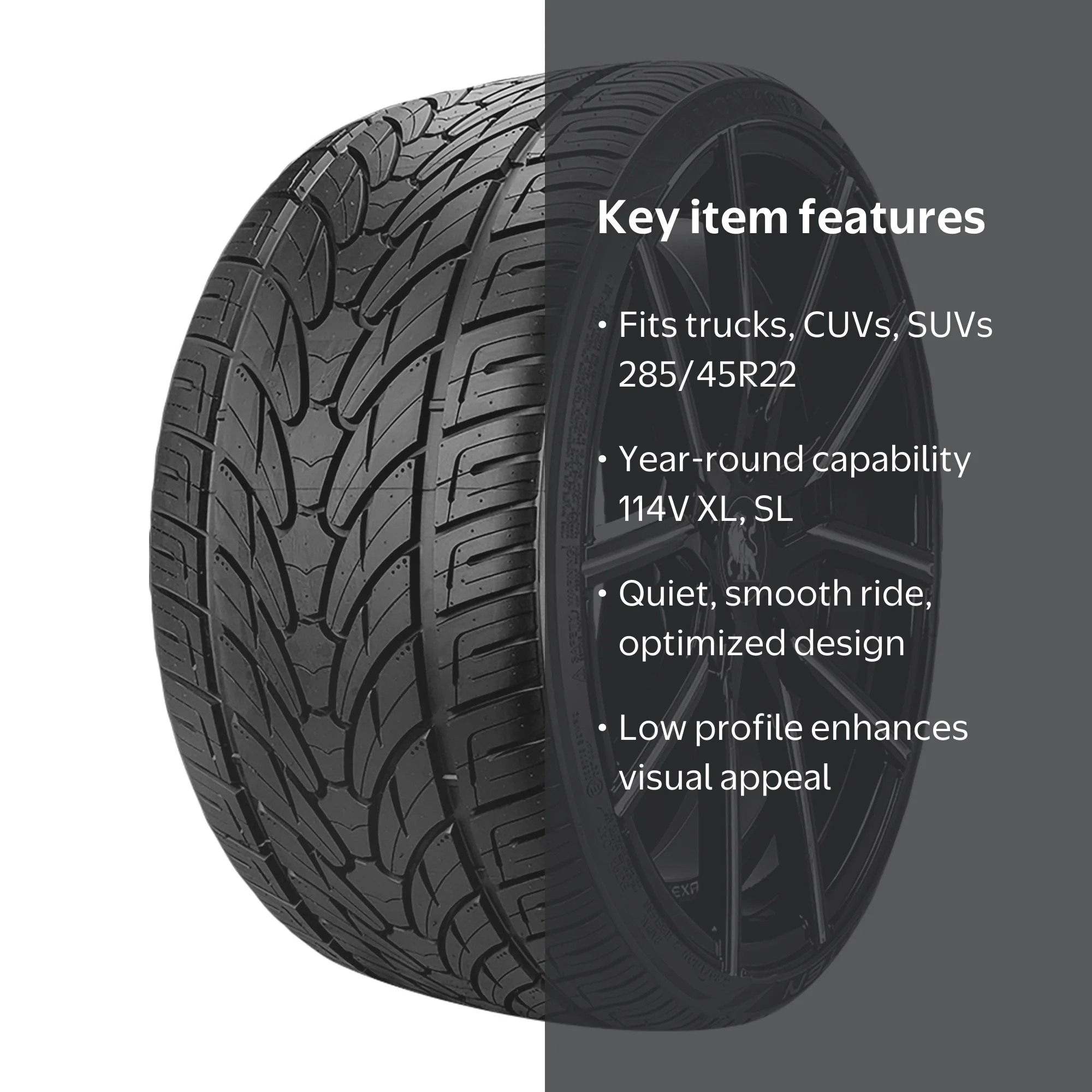 その他 leonoah Lionhart LH-TEN 285/45R22 114V XL All Season High-Performance Tire