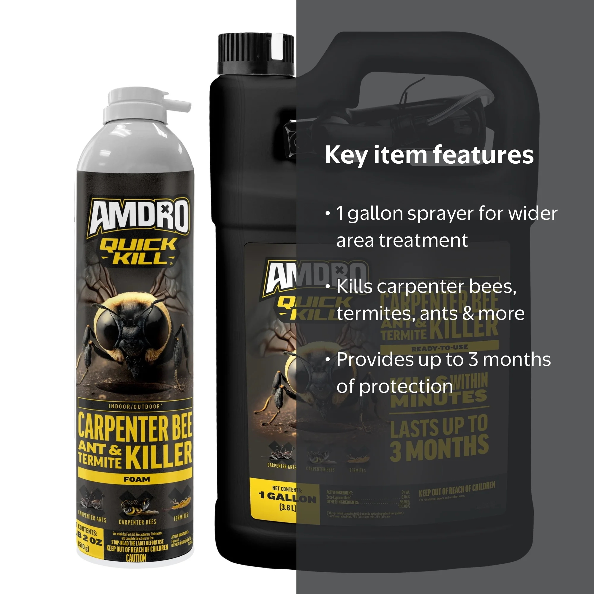 Amdro Carpenter Bee Pest Killer Bundle, Outdoor - Walmart.com