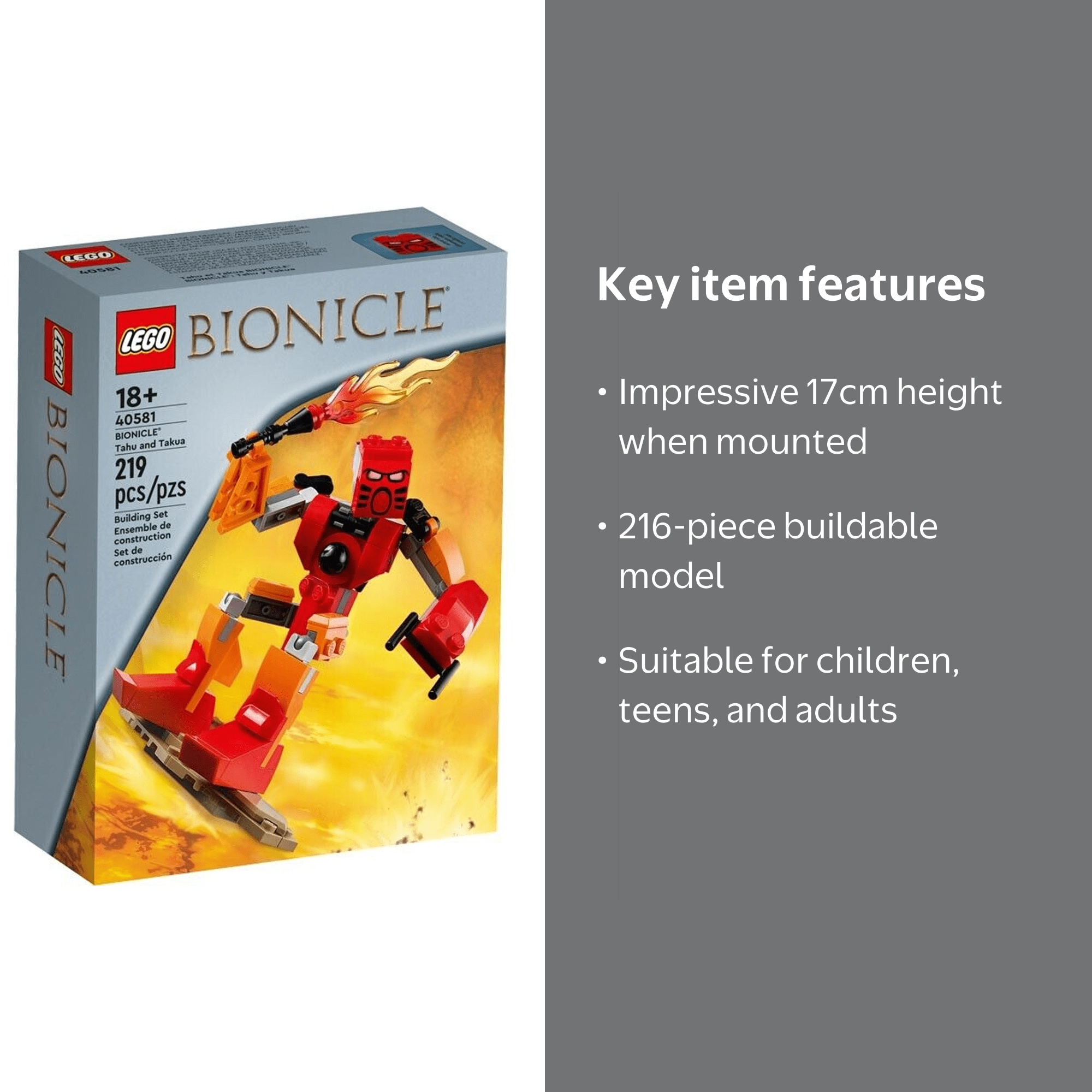 LEGO, Bionicle Figure, 40581 Tahu and Takua, NEW SEALED - Walmart.com