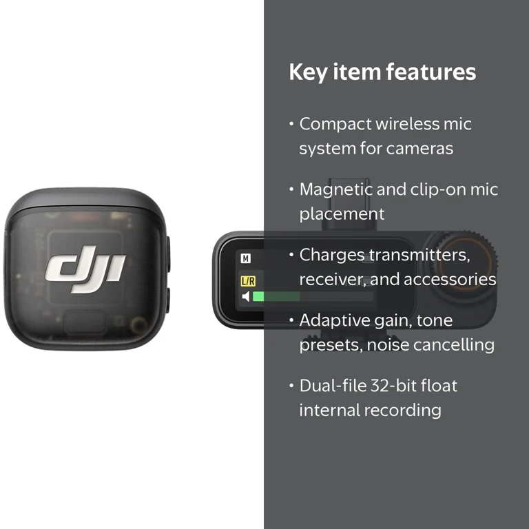 DJI DJI Mic 3 (1 TX + 1 RX) Advanced Mini Wireless Microphone