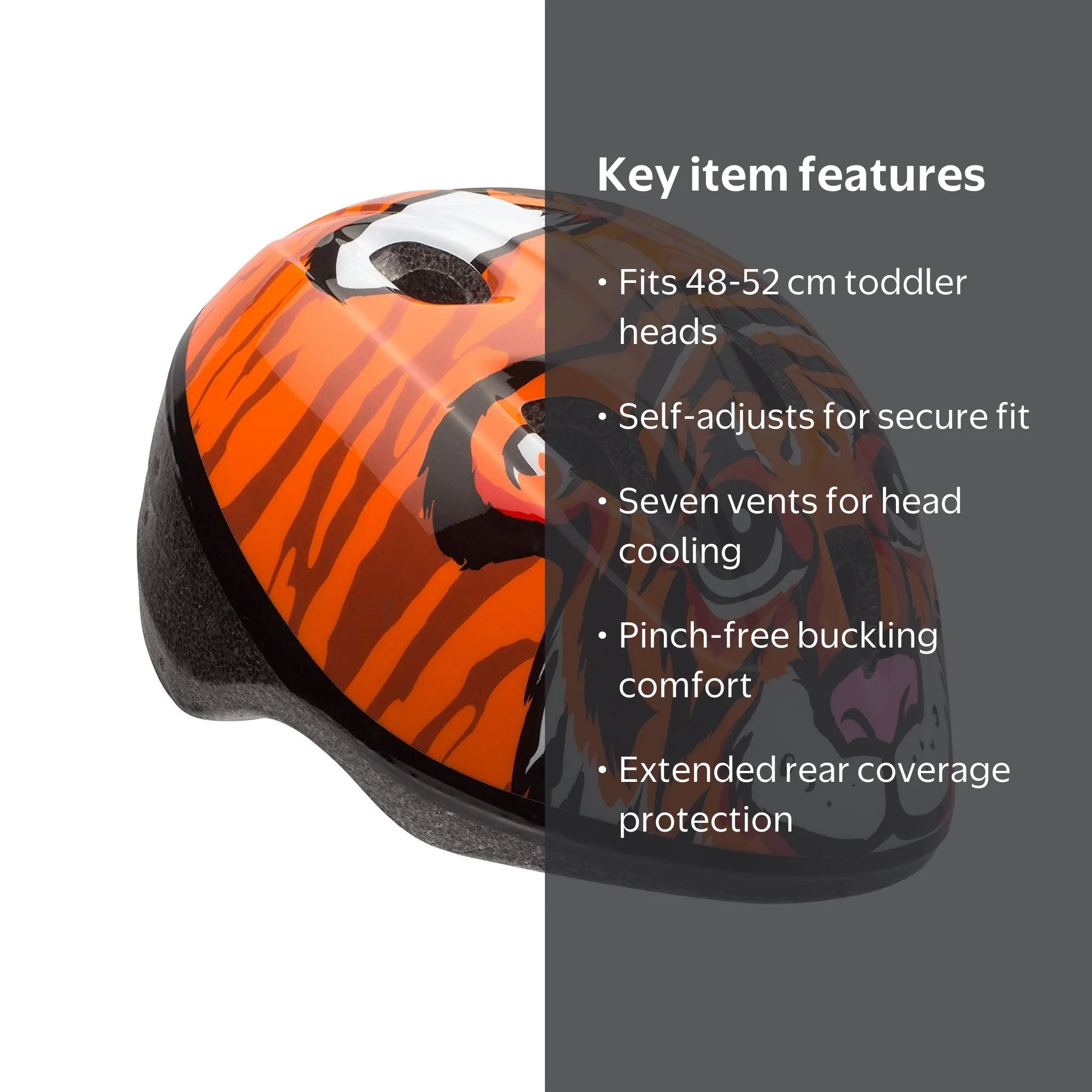 Bell Zoomer Toddler Helmet, Orange Tiger - Walmart.com