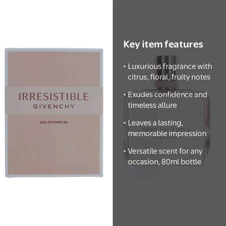 Givenchy Irresistible Eau De Parfum, Women's Perfume, 80ml, Citrus