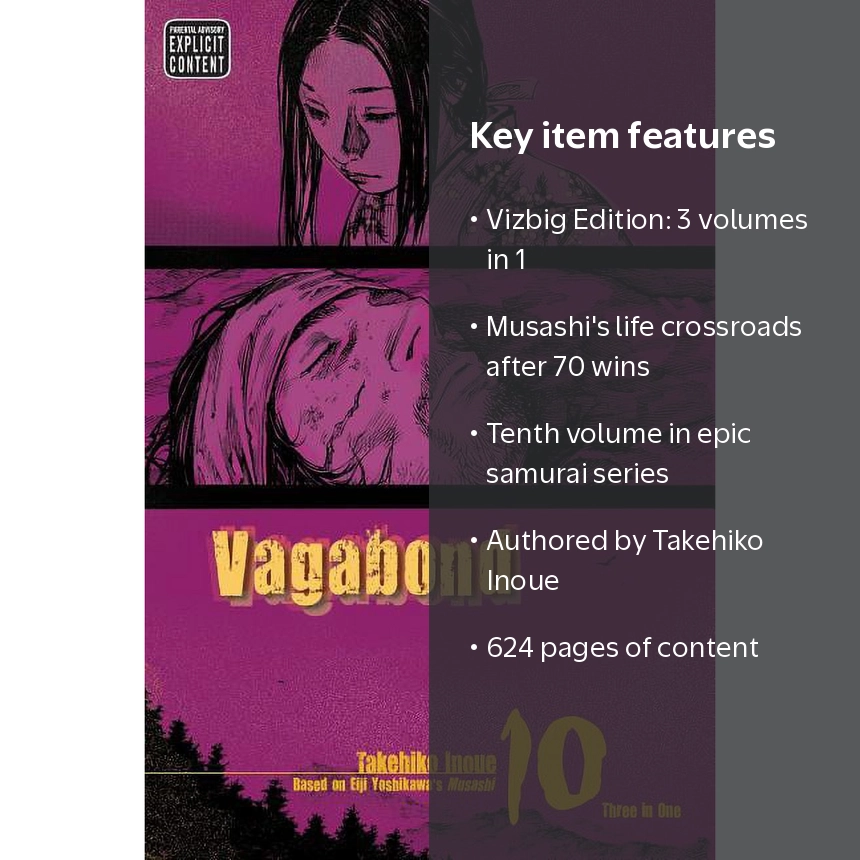 Takehiko Inoue, Manga, Vagabond Vizbig Edition Vol. 10 Book 10