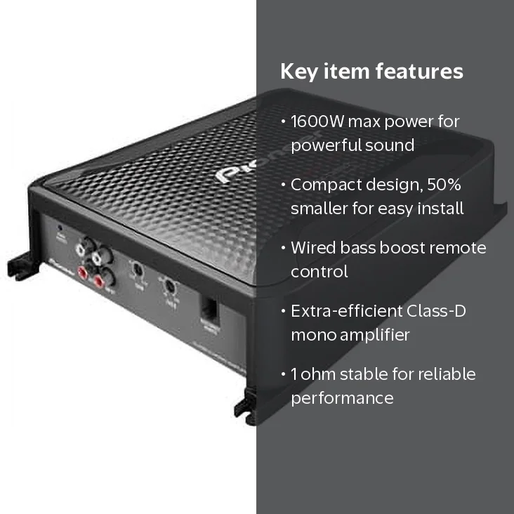 Pioneer Gm-d8601 1600Watts Vehicle Audio Amplifier - Walmart.com