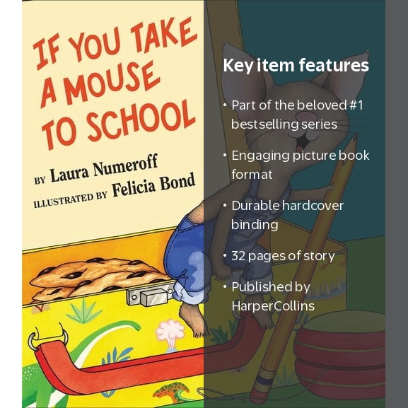 Laura Joffe Numeroff Hardcover Book, If You Take a Mouse to School