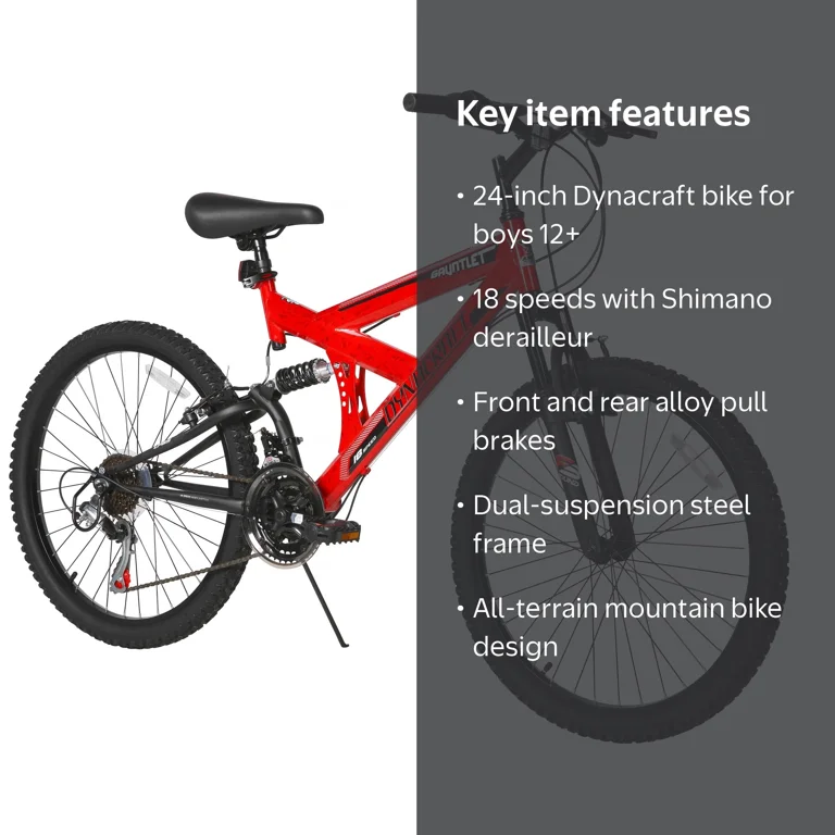 Dynacraft NEXT 24-inch Gauntlet Mountain Bike with 18 Speeds