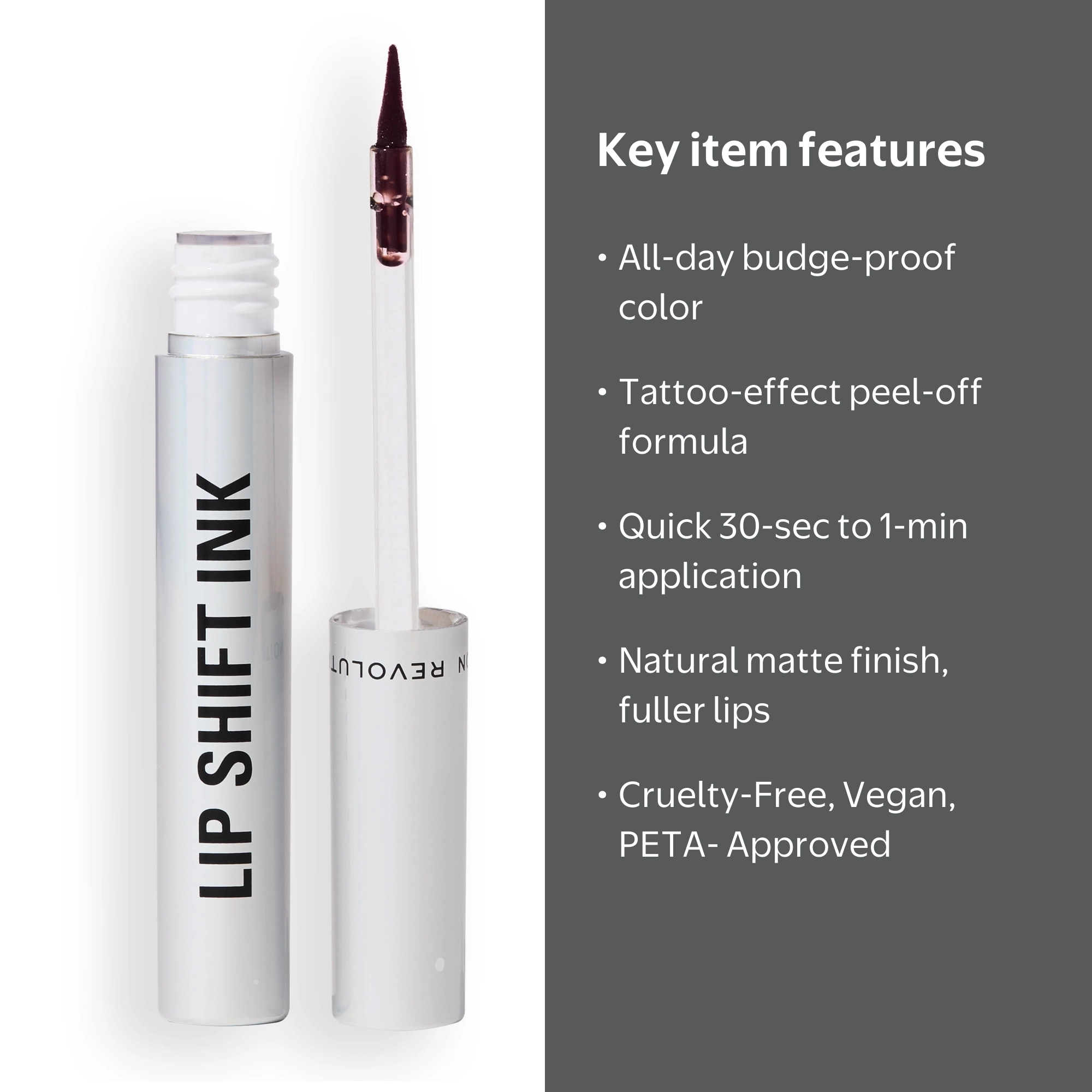 Revolution Lip Shift Ink Peel Off Lipliner Stain, Matte Lip