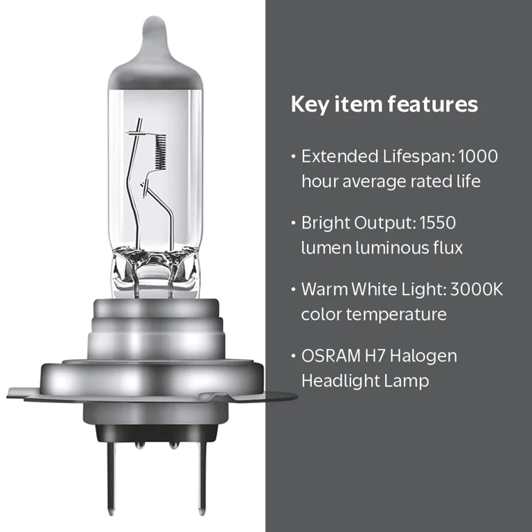 OSRAM, Automotive Bulb, H7 12V 55W, Long Life Original Line