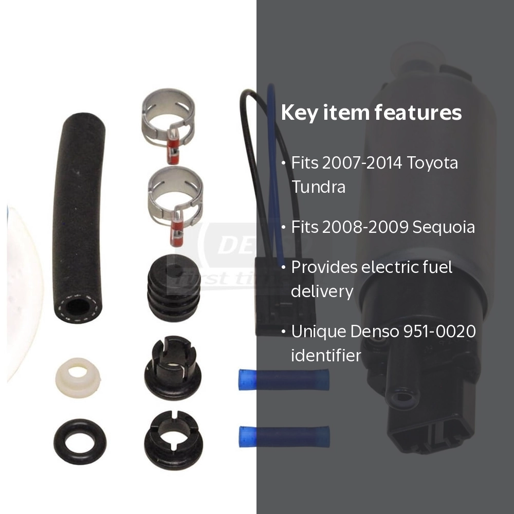 Denso 951-0020 Fuel Pump Fits select: 2007-2014 TOYOTA TUNDRA