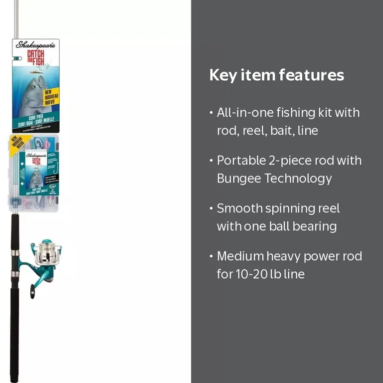 Shakespeare Catch More Fish™ Surf Pier Spinning, 7' Medium Fishing