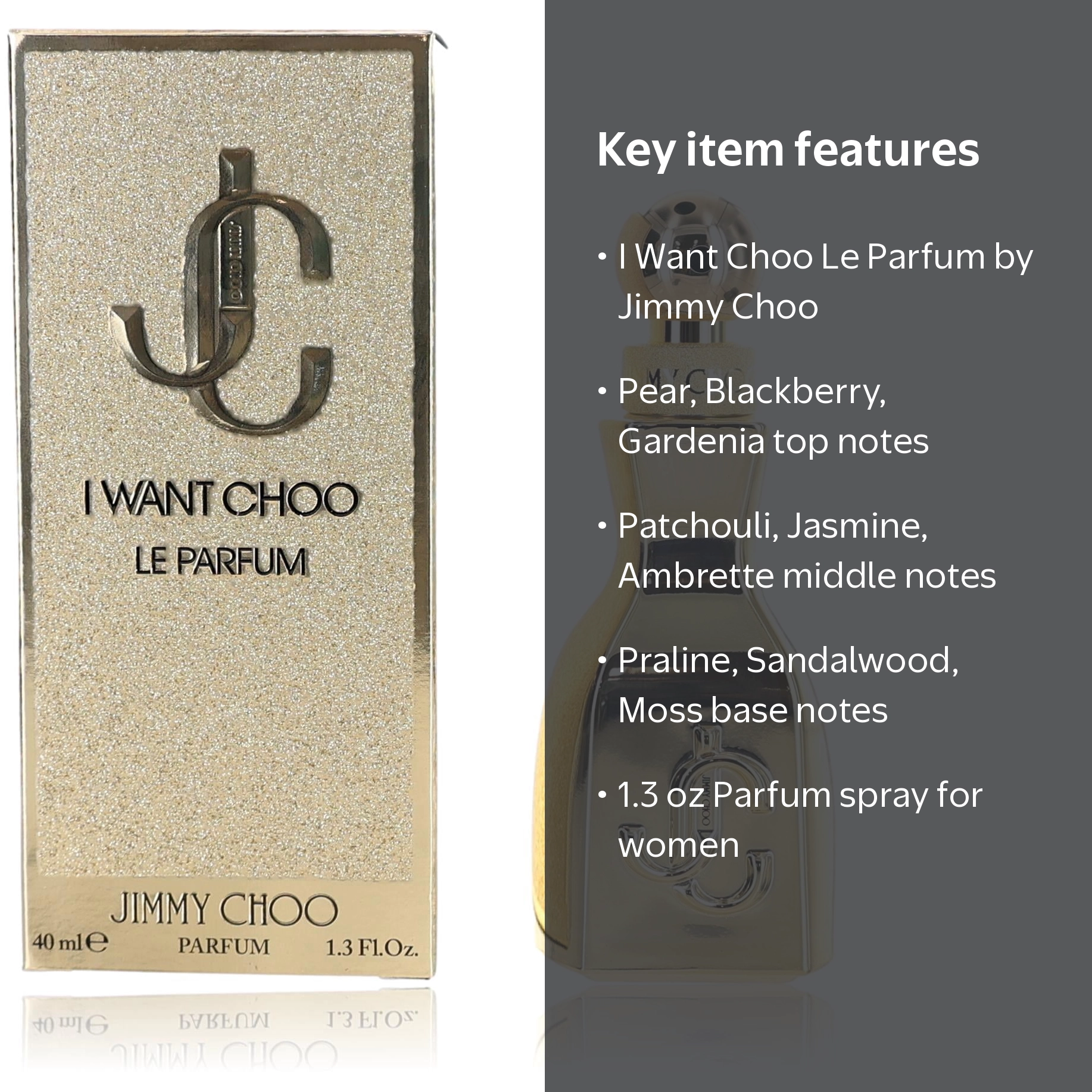 Jimmy Choo, I Want Choo Le Parfum, 1.3 oz Parfum spray for Women