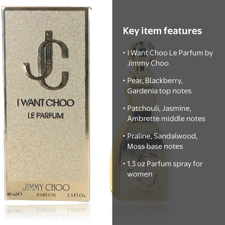 Jimmy Choo, I Want Choo Le Parfum, 1.3 oz Parfum spray for Women