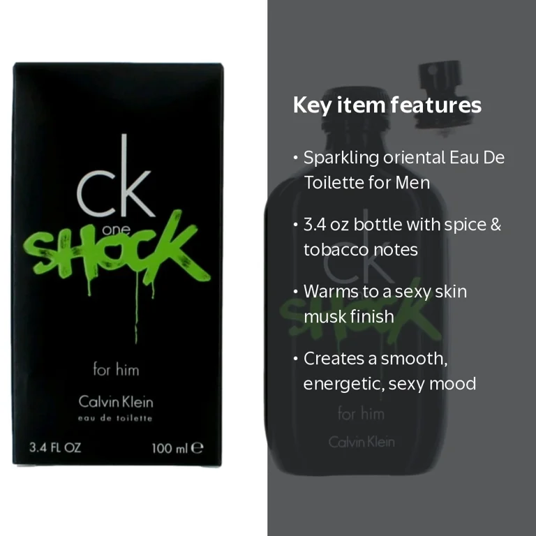 Calvin Klein, CK One Shock Eau De Toilette, 3.4 Oz, men's