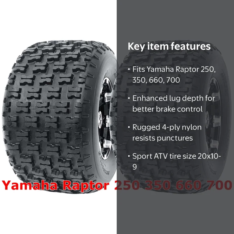 Wanda, ATV Tires, 20x10-9, for Yamaha Raptor 250 350 660 700