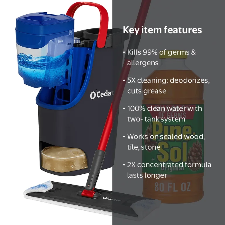 Pine-Sol Multi-Surface Cleaner, Original Pine and O-Cedar H2PRO