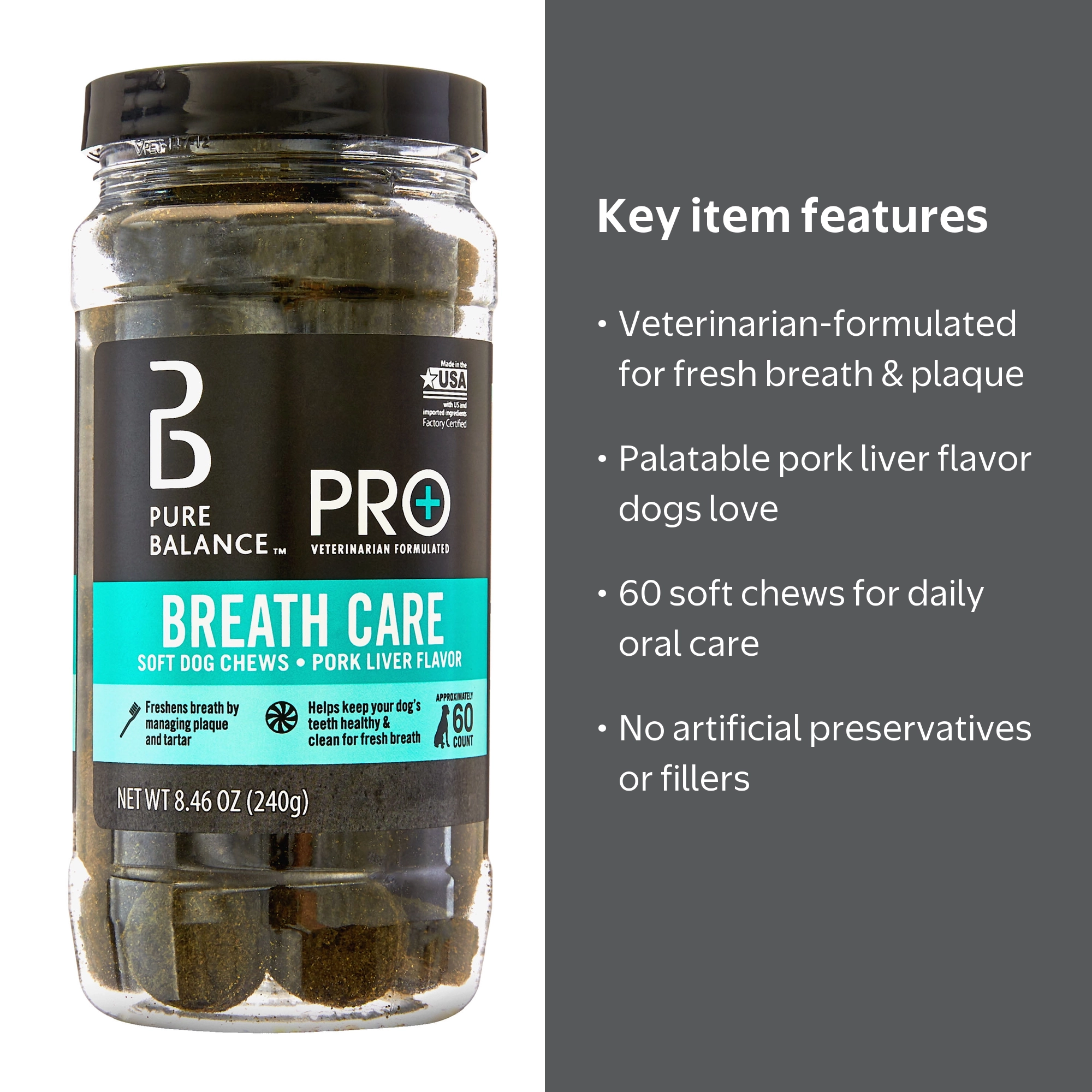 Pure Balance Pro+ Veterinarian Formulated Breath Care for Dogs