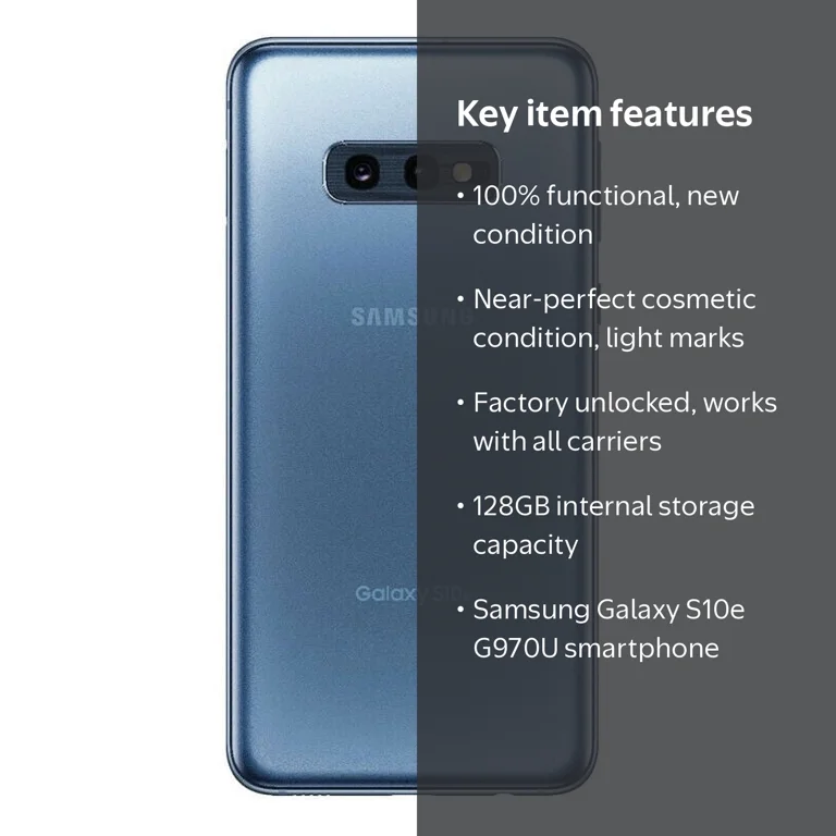 Restored Samsung Galaxy S10e G970U 128GB Factory Unlocked Android